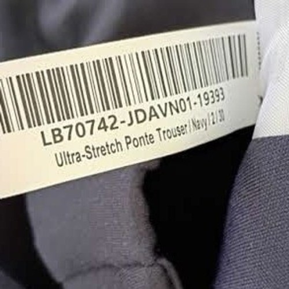 Quince Navy Blue Ultra Stretch Ponte Trouser Wide Leg Pants S W27 High Waisted - Picture 11 of 16